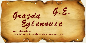 Grozda Eglenović vizit kartica